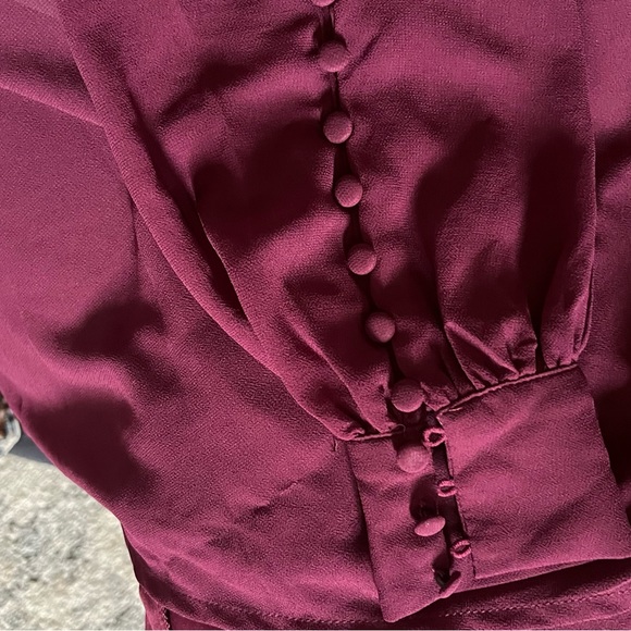 Lulu's My Whole Heart Long Sheer Button Sleeve Maxi Wrap Dress - Picture 14 of 15